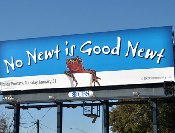 Billboard for the 2012 Republican primary in Florida
