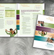 Interactive booklet design for employee health benefits guide, Piedmont Healthcare